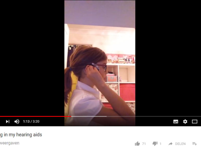 10-jarig meisje vlogt over haar gehoorbeschadiging