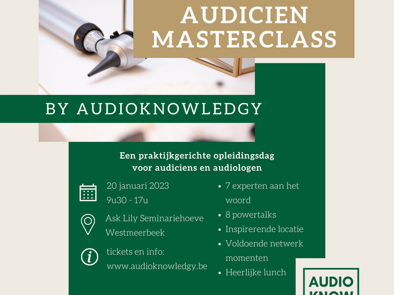 Nieuw initiatief Audioknowledgy komt met eerste masterclass